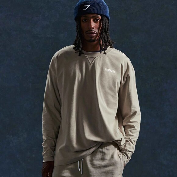 GYMSHARK REST DAY SWEATS LONG SLEEVE T-SHIRT NWT MEDIUM - Picture 2 of 7